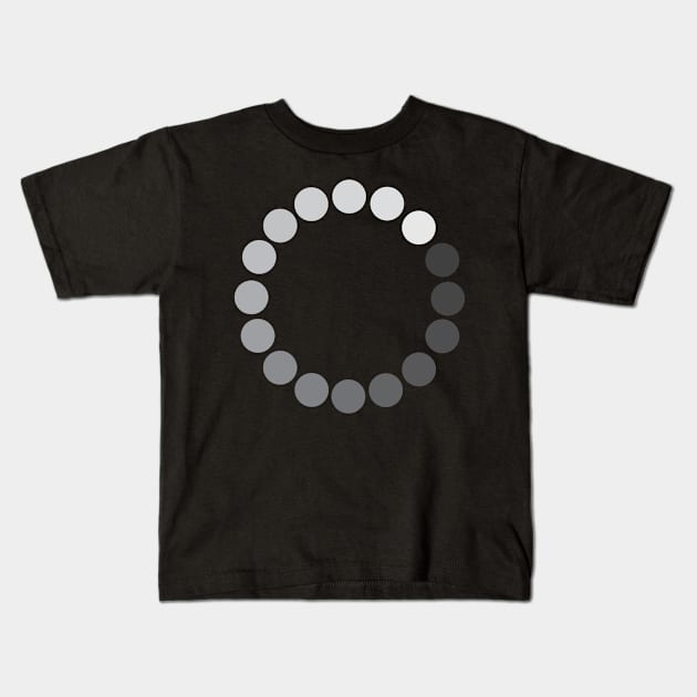 Buffering Wheel Kids T-Shirt by LadyCaro1